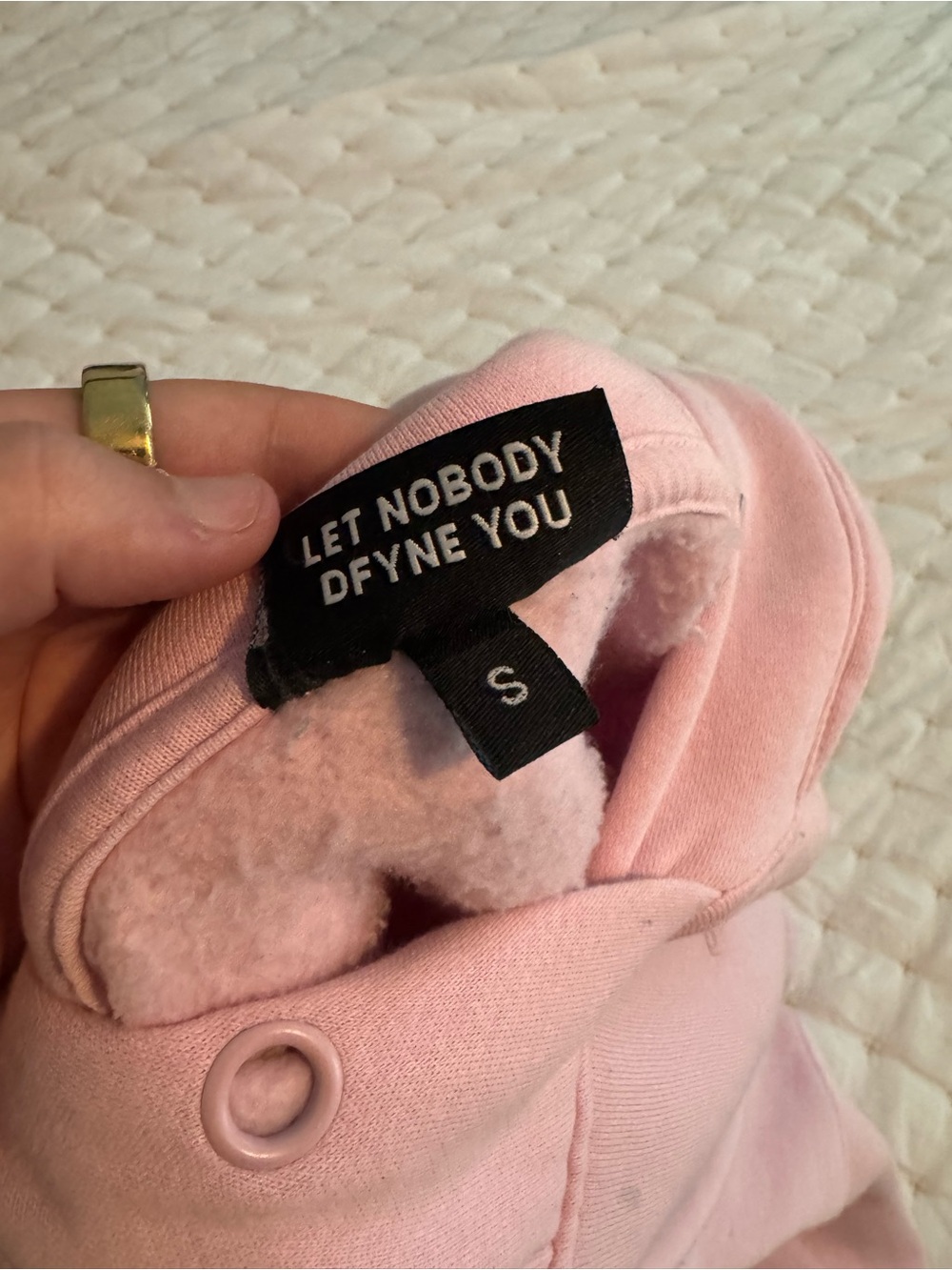 Pink Women's Hooded Sweatshirt - Casual Pullover - Picture 3 of 3